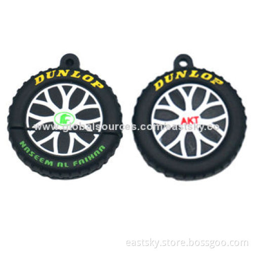 Custom Tire Shape Thumb drive, made of soft PVC material, OEM orders welcome